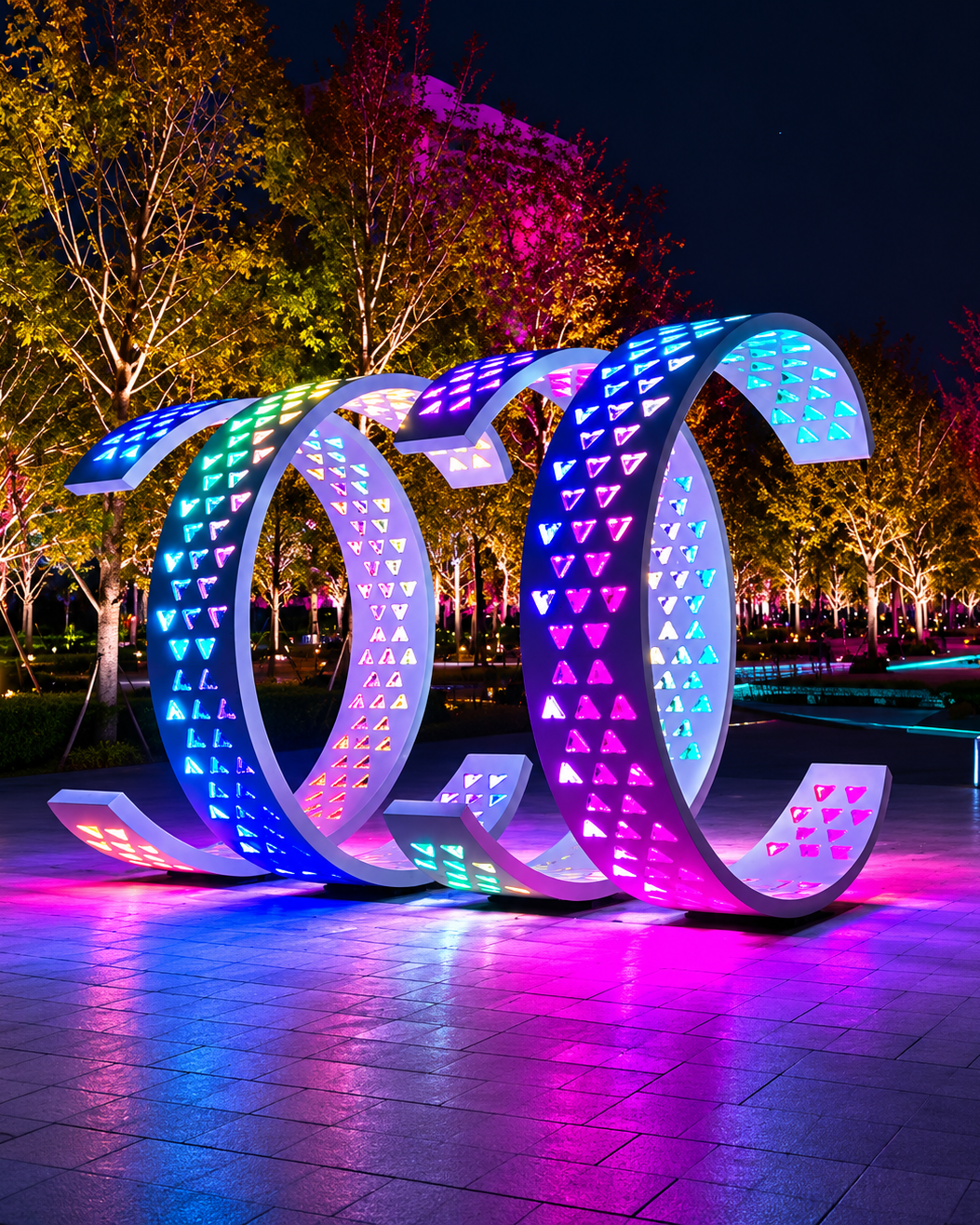 Step into the glow. Interact with the light.